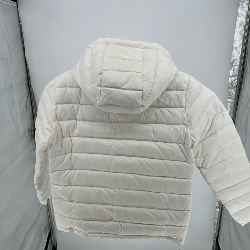Moncler Cream Puffer Jacket with Logo Patch - Picture 4 of 13